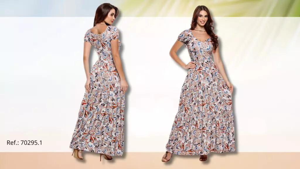 Vestido em Poliflex Malha Fluid-Toque Frio e Caimento Sofisticado